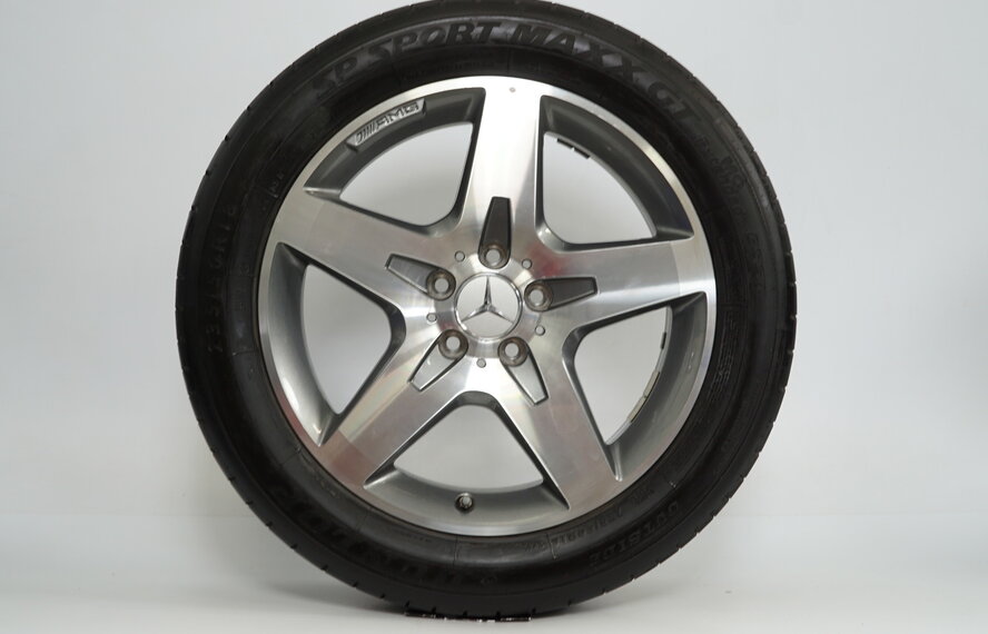Mercedes Mercedes GLA Klasse X156 18 inch AMG velgen + Zomerbanden Dunlop 7MM Runflat Origineel