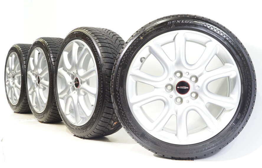 MINI Mini Cooper Race Spoke F56 17 inch JCW 498 Velgen + Winterbanden Dunlop Runflat Origineel