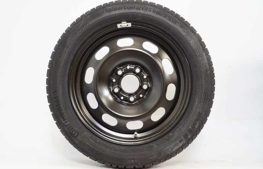 BMW BMW 1 Serie F40 F41 2 serie Gran Coupe 16 inch Stalen Velgen NIEUW + Winterbanden Continental NIEUW Runflat Origineel