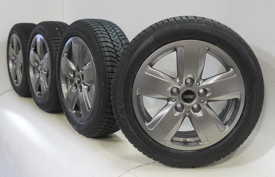 Mini Mini Cooper / S / One / Cabrio F55 F56 F57 517  inch velgen Pirelli Runflat Winterbanden Nieuw Origineel