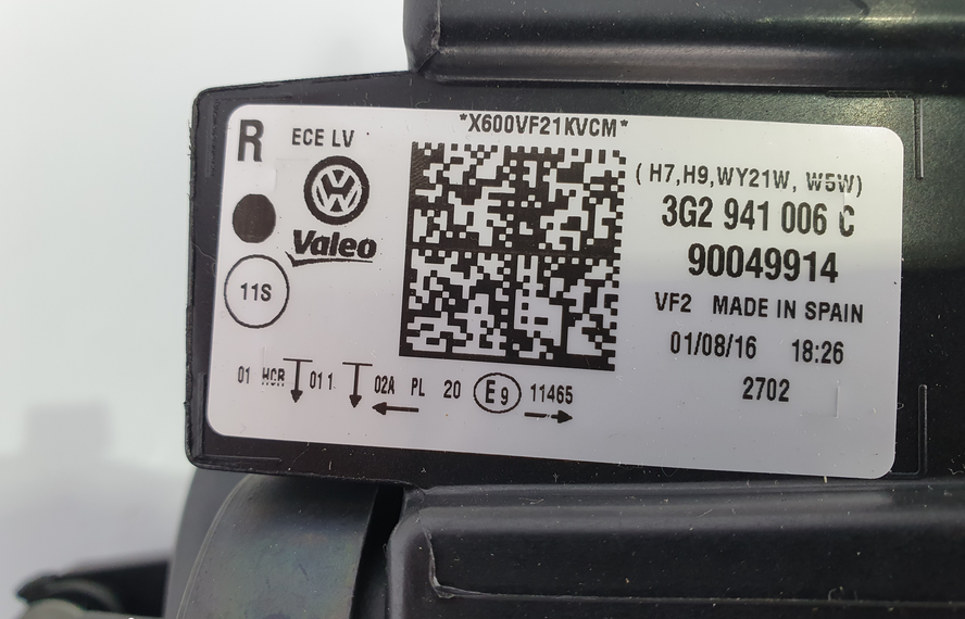 Volkswagen Originele Volkswagen Passat 3G2941006C Koplamp