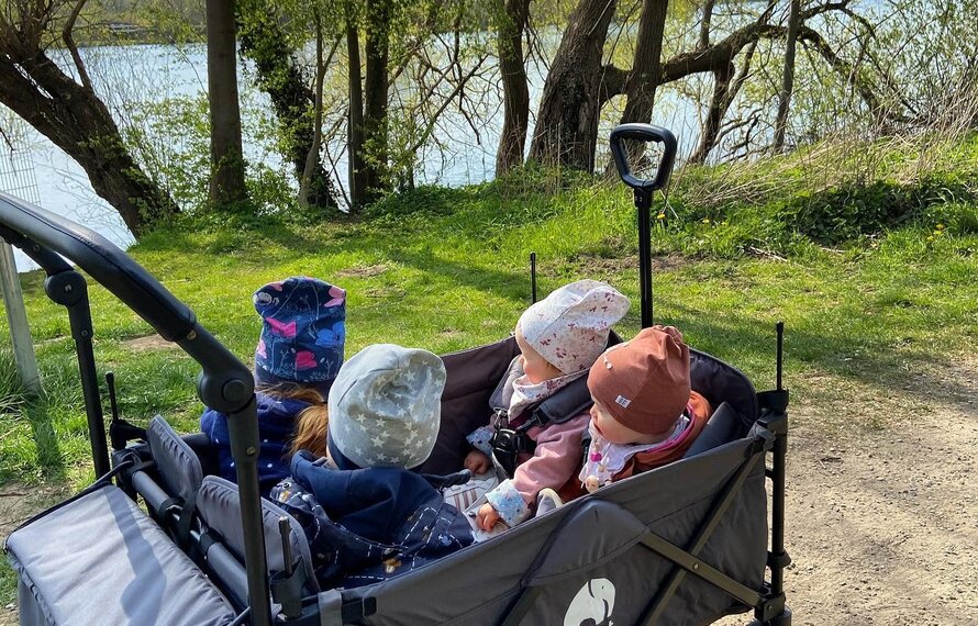 Bolderkarren voor 2 tot 4 kinderen.