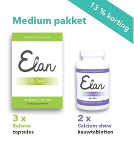 Believe Kapseln & 500 mg Calcium Chew mittlere Pakete - 6 Monate