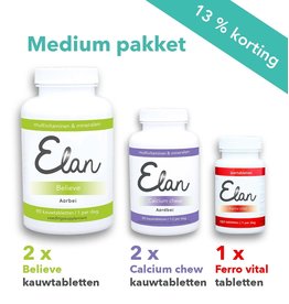Believe kauwtabletten & 500 mg Calcium chew medium pakket - 6 maanden