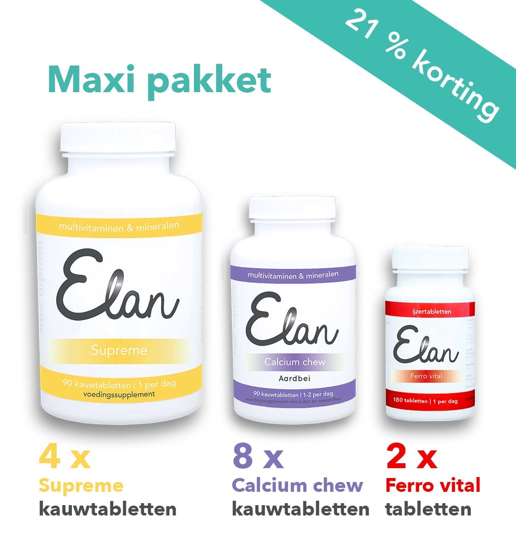 Supreme kauwtabletten & 1.000 mg Calcium Chew maxi pakket - 12 maanden