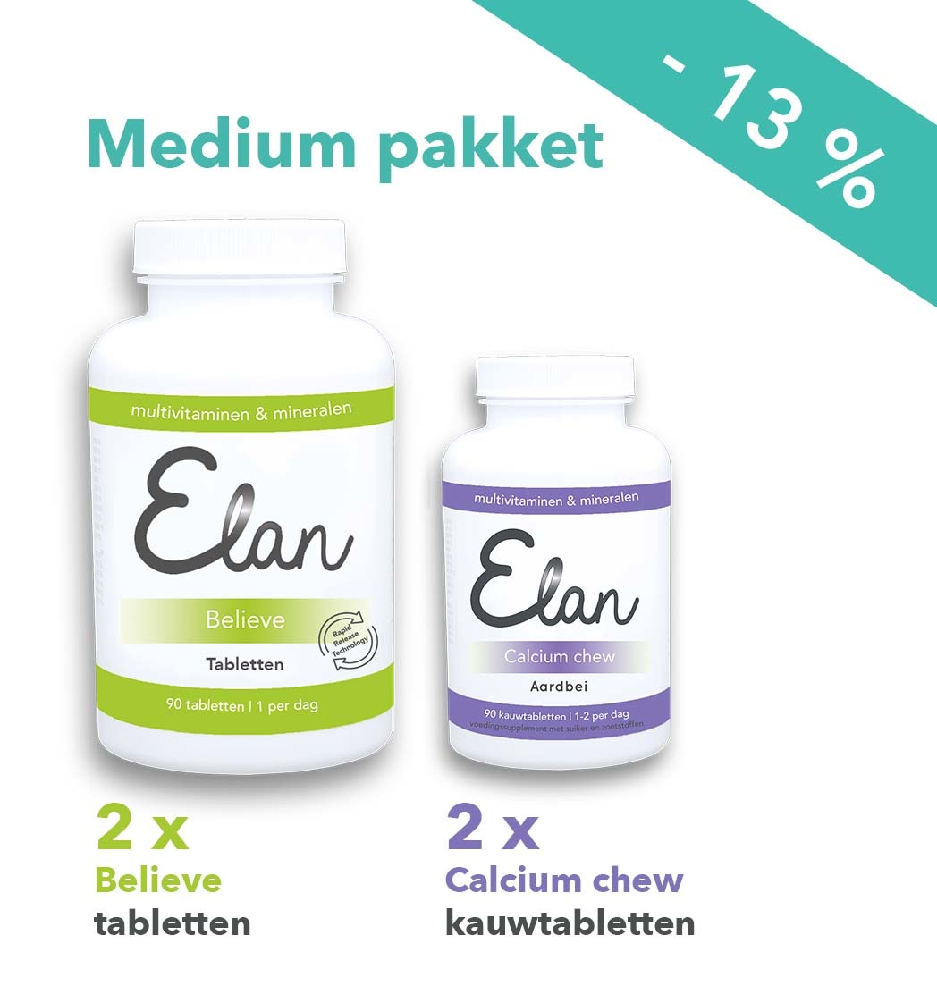 Believe tabletten & 500 mg Calcium Chew medium pakket - 6 maanden