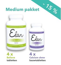 Believe tabletten & 500 mg Calcium Chew medium pakket - 12 maanden