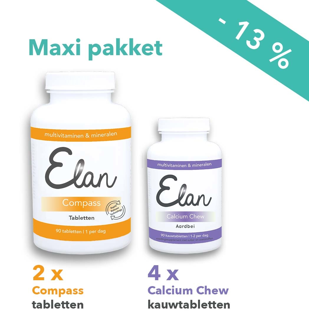 Compass tabletten & 1.000 mg Calcium Chew maxi pakket - 6 maanden