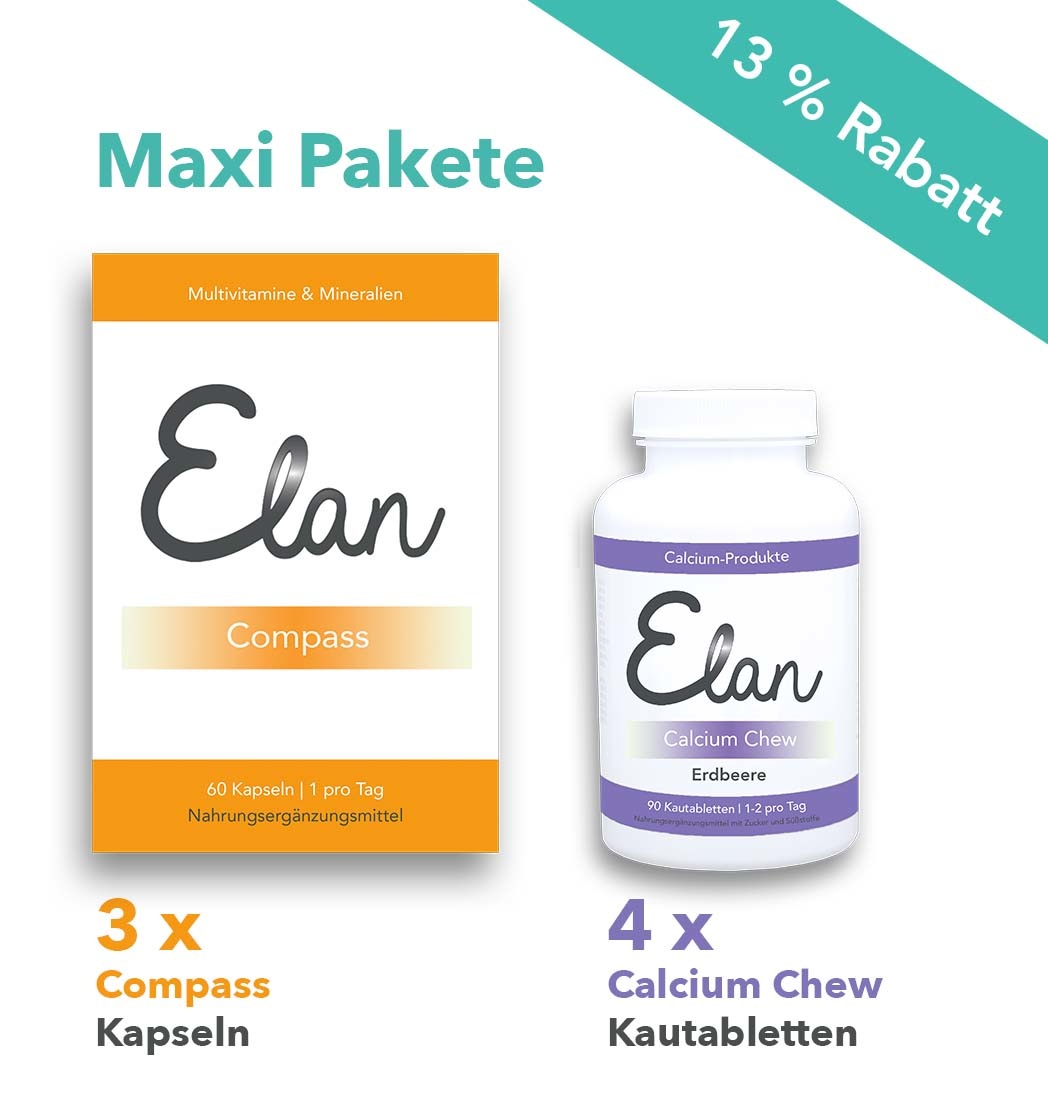 Compass capsules & 1.000 mg Calcium Chew  maxi pakket -6 maanden