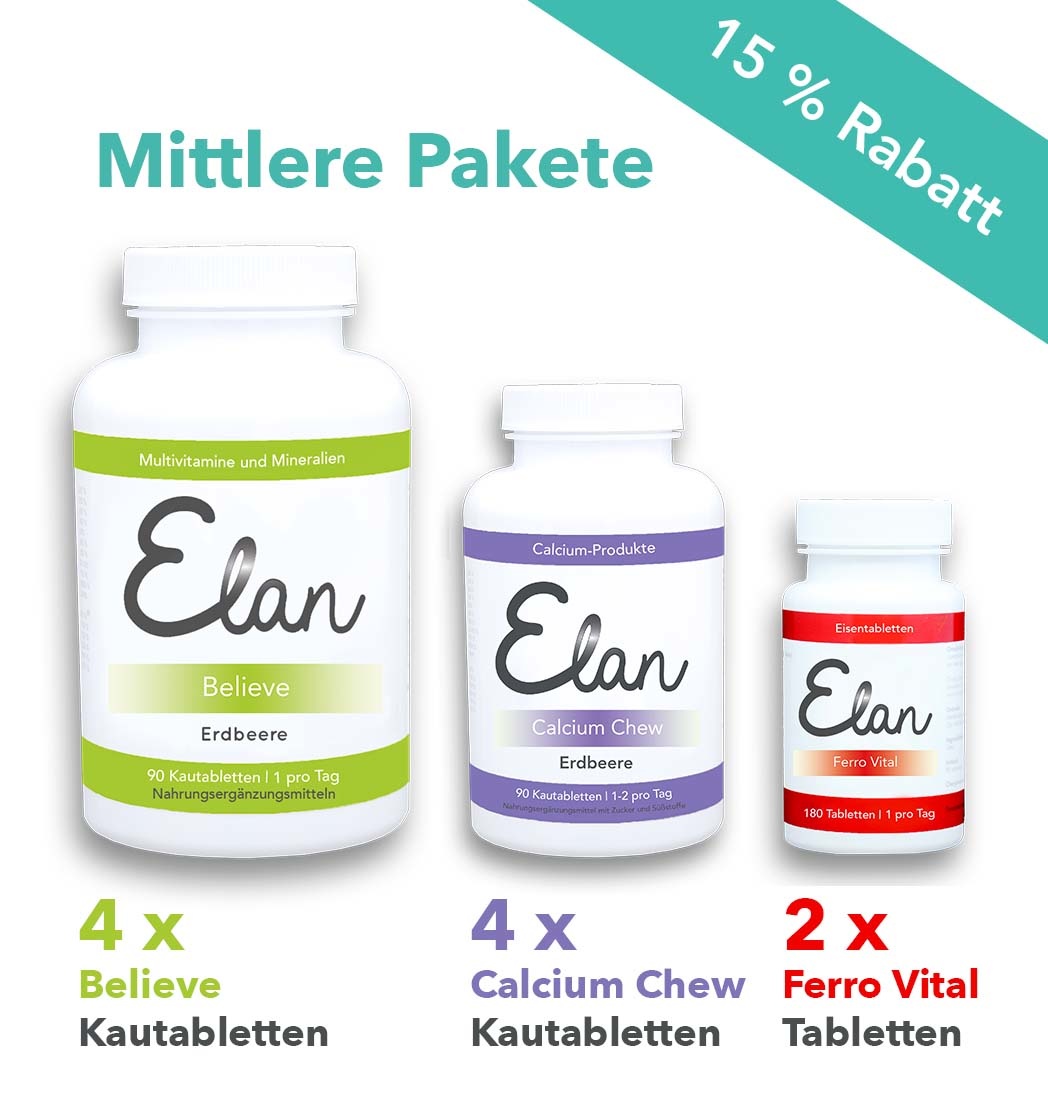 Believe kauwtabletten & 500 mg Calcium Chew medium pakket - 12 maanden