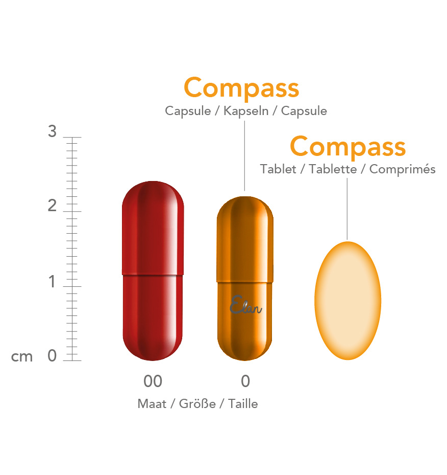 Compass Tabletten & 250 mg Calcium Vital mini Pakete - 6 Monate