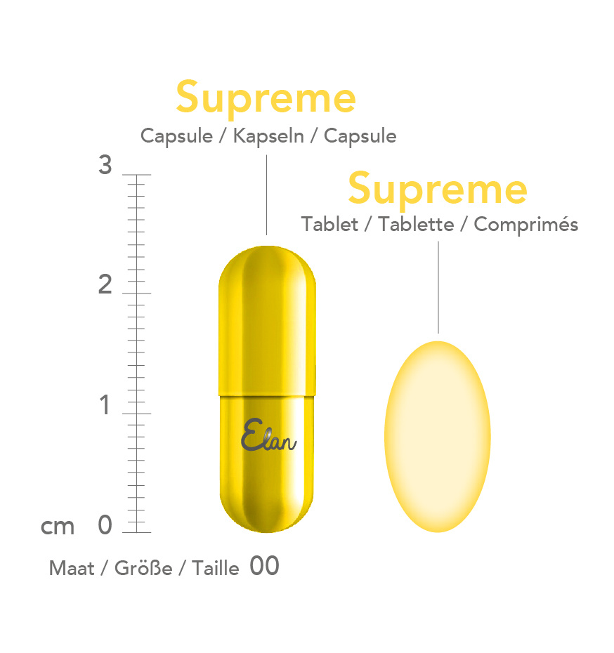 Supreme comprimés & 250 mg Calcium Vital mini forfaits – 12 mois