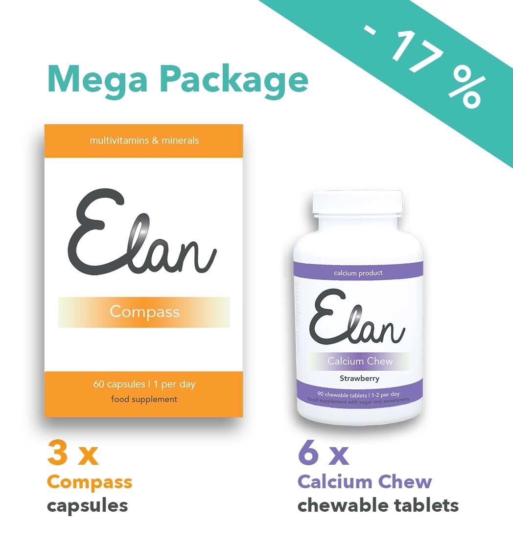 Compass capsules & 1.500 mg Calcium Chew mega pakket - 6 maanden