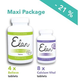 Believe comprimés & 1.000 mg Calcium Vital maxi forfait – 12 mois