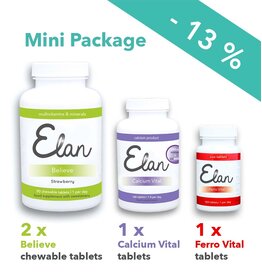 Believe comprimés à mâcher & 250 mg Calcium Vital mini forfaits – 6 mois
