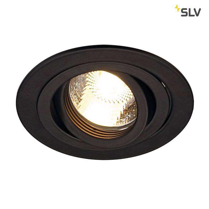 SLV New Tria Rond GU10 230V ZWART inbouwspot