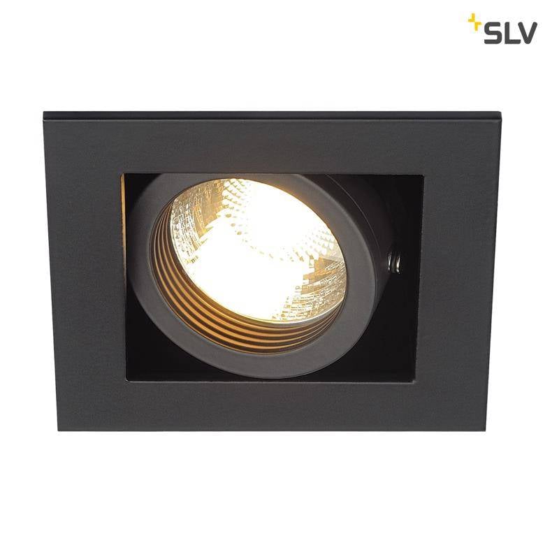 SLV Kadux 1 GU10 230V ZWART inbouwspot