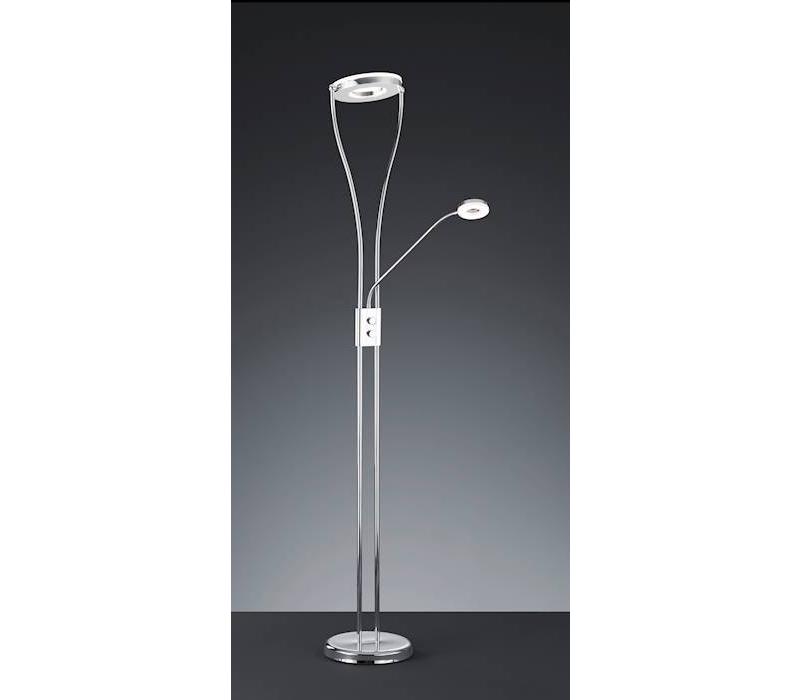 RENNES LED 18W / 4W chroom vloerlamp