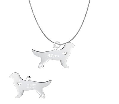 Sieraden met dieren Ketting met hanger Golden Retriever