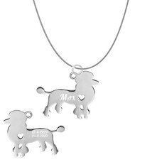 Sieraden met dieren Ketting met hanger Poedel