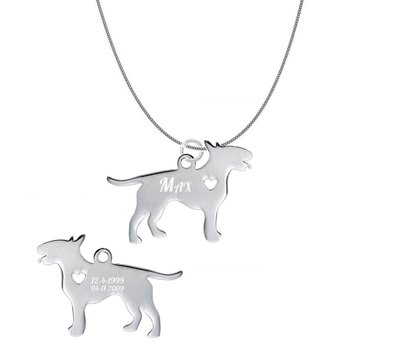 Sieraden met dieren Ketting met hanger Bull Terriër