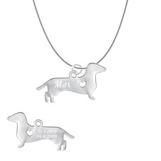 Sieraden met dieren Ketting met hanger Teckel