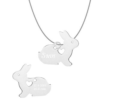 Sieraden met dieren Ketting met hanger Konijntje