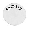 Floating locket  discs Memory locket disk family zilverkleurig XL