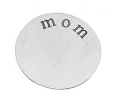 Floating locket  discs Memory locket disk mom zilverkleurig XL