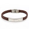 Armband met Naam Leren armband graveren bruin