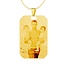 Ketting Graveren Hanger dogtag klein goudkleurig