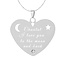 Ketting Graveren Hanger Hart Diamond Zilverkleurig
