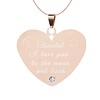 Ketting Graveren Ketting Graveren Hanger Hart Diamond Rosé Goudkleurig