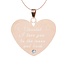 Ketting Graveren Hanger Hart Diamond Rosé Goudkleurig