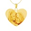Ketting Graveren Hanger Hart Liefde goudkleurig