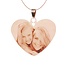 Ketting Graveren Hanger Hart Liefde Rosé Goudkleurig