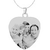 Ketting met foto Ketting Graveren Hanger Hart sweet groot zilverkleurig