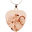 Ketting Graveren Hanger Hart sweet groot rosé goudkleurig