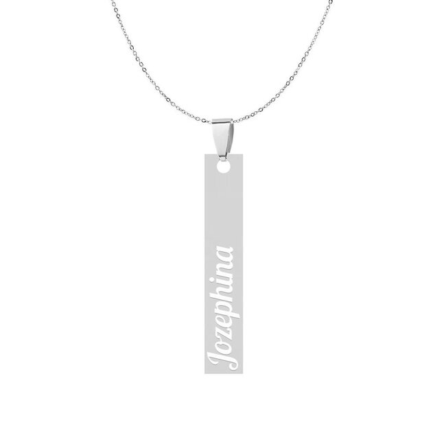 Barketting  Verticaal Zilverkleurig Graveren