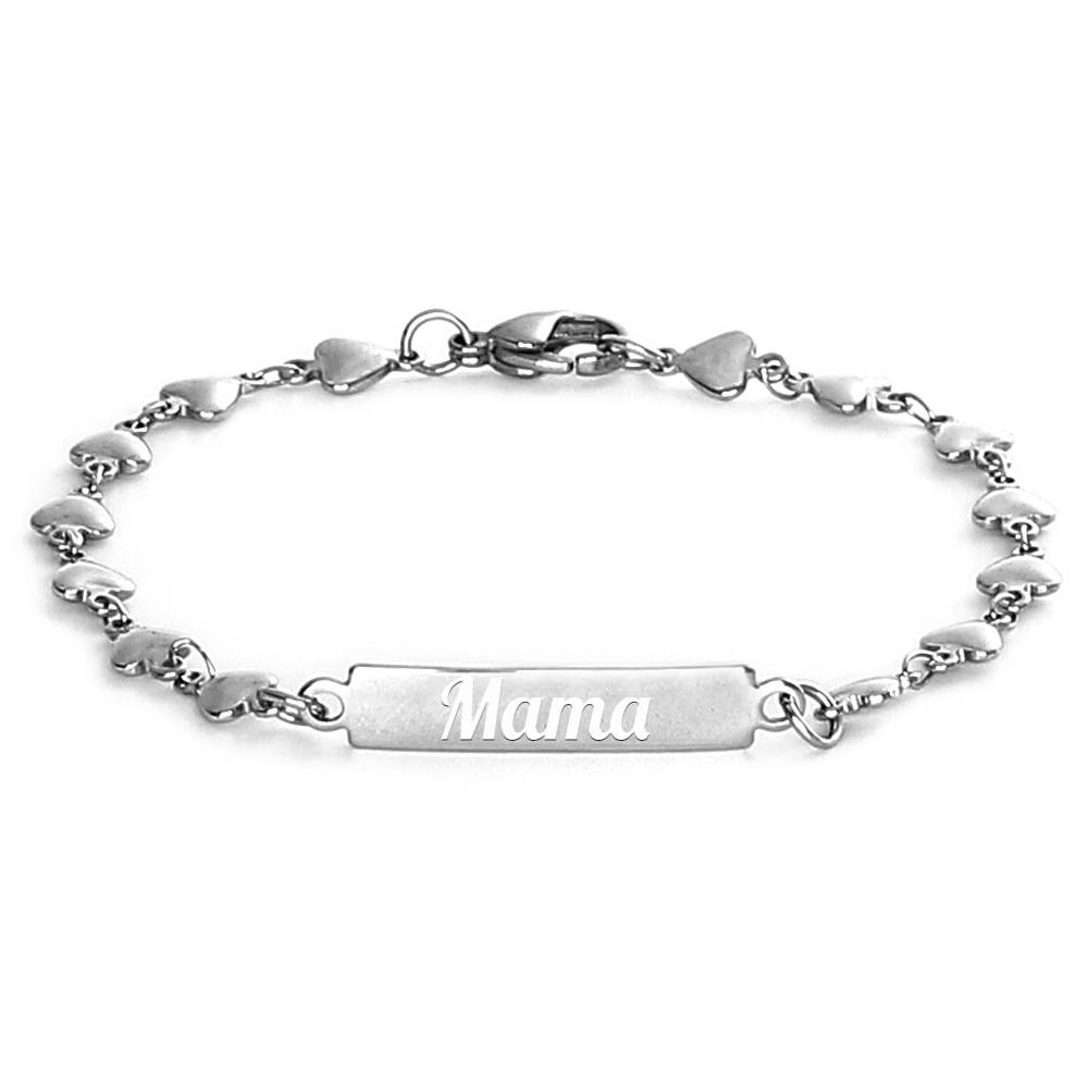 Hartjes armband graveren zilver | Kies jouw tekst Gratis Graveren! Shoppe | Mooi & Persoonlijk