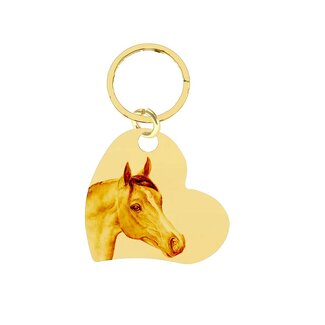 Sleutelhanger Graveren Hart Schuin Goudkleurig