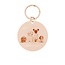 Sleutelhanger Graveren Rond Groot Rosé Goudkleurig