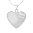 Vingerafdruk sieraad hart klein zilverkleurig