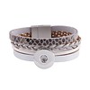 Clicks Sieraden Clicks armband leer snake grijs