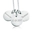 Ketting met 3 Namen Zilverkleurig