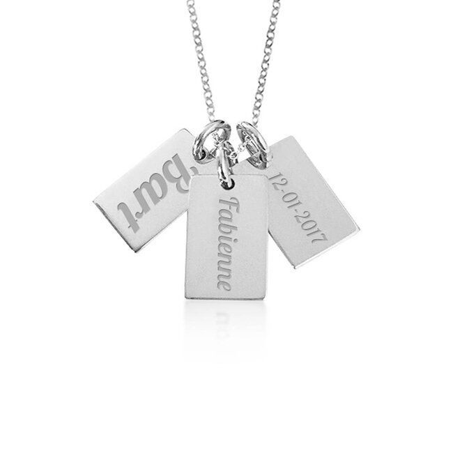 Zwanger Tweeling Ketting Zilverkleurig