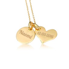 Mama Sieraden Ketting geboorte kind goudkleurig