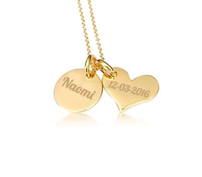 Mama Sieraden Ketting geboorte kind goudkleurig