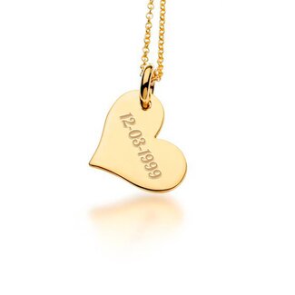 Ketting met Hartje goudkleurig