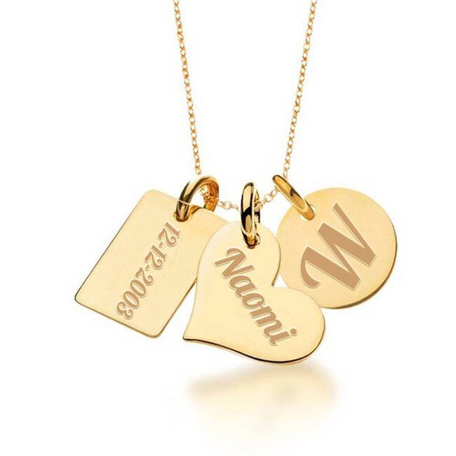 Mama Ketting goudkleurig